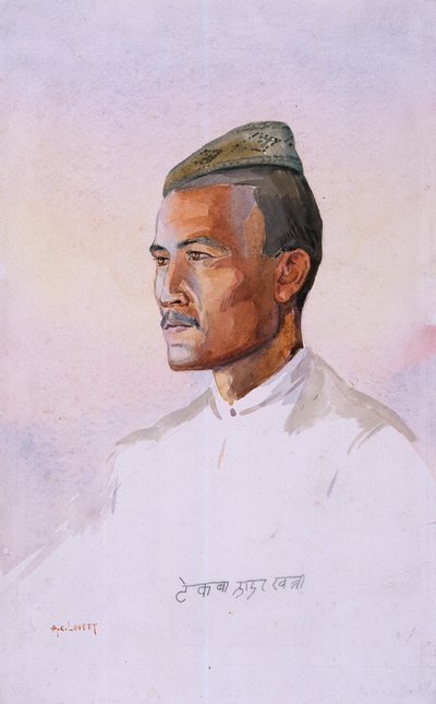 A Khas Gurkha, of the 9th Gurkha Rifles, illustration for 